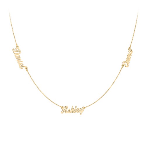 Dainty Personalized Three Name Necklace