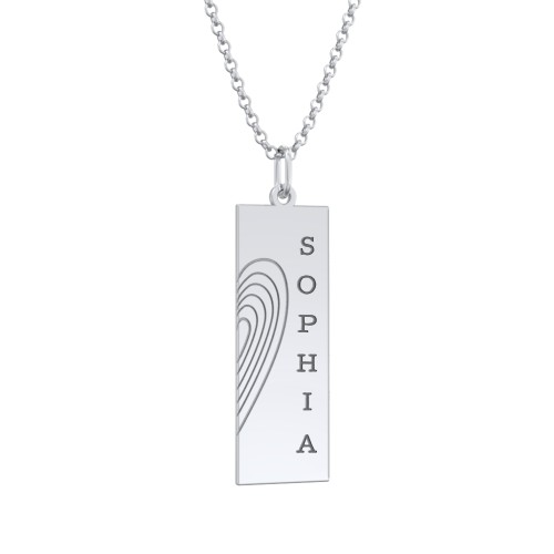 Engravable Split Bar Couples Necklace Set – Sterling Silver