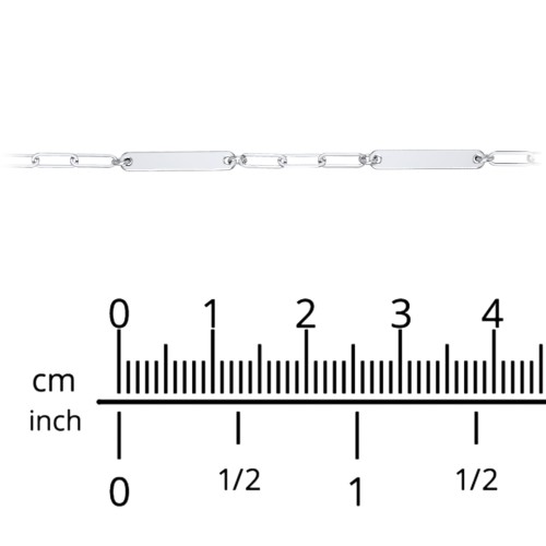 Mini Paper Clip Chain Necklace with 1 - 5 Engravable Bars