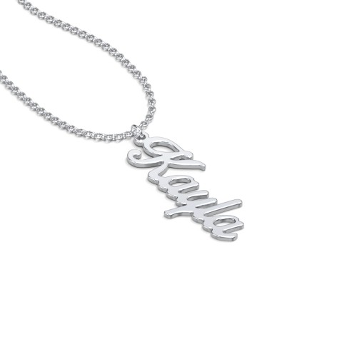 Personalized Vertical 1 Name Necklace in Glamorous Font