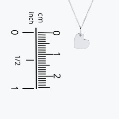 Initial Heart Disc Necklace