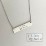 Personalized Handwriting Bar Pendant – 18K Gold Plated Silver