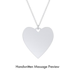 Personalized Handwriting Heart Necklace – 18K Gold Plated Silver