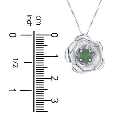 Flourishing Rose Pendant – 10K Rose Gold with Citrine