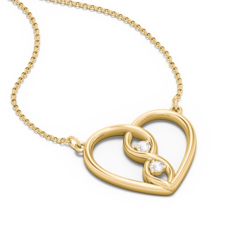 Entwined Infinity Heart Necklace