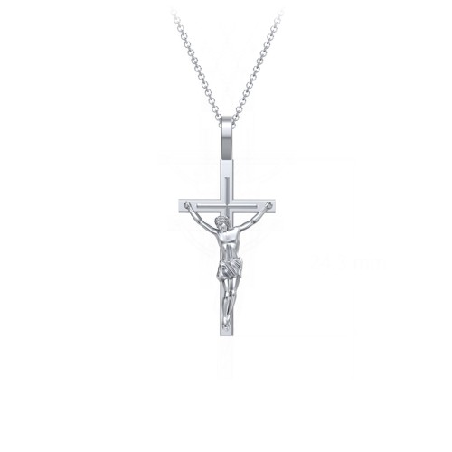Small Crucifix Necklace – Sterling Silver