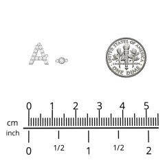 Pavé A Initial Necklace with Satellite Gemstone