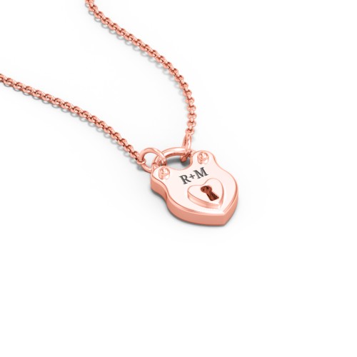 Engravable Love Lock Necklace