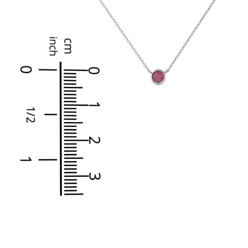 Bezel Set 3mm Gemstone Pendant – 10K Yellow Gold with Ruby