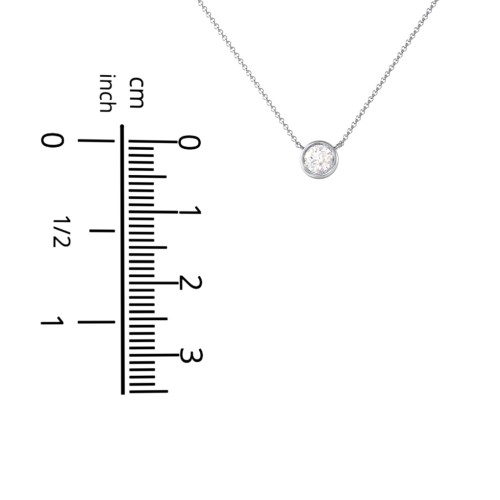 Bezel Set 4mm Gemstone Pendant – Sterling Silver with Blue Sapphire