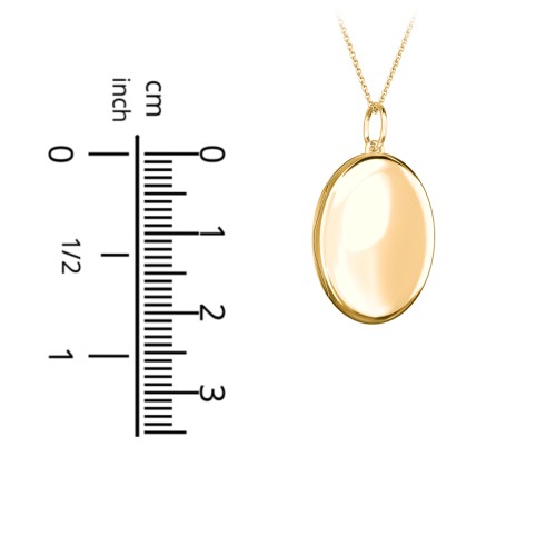 Engravable Oval Photo Locket Necklace – Sterling Silver