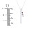Engravable Vertical 3D Bar Necklace with 3-Stone Charm