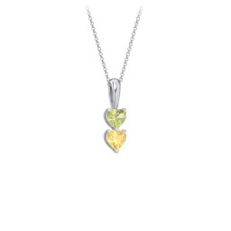 Engravable Generations Stacking Hearts Pendant - 2