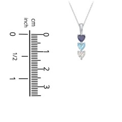 Engravable Generations Stacking Hearts Pendant - 3