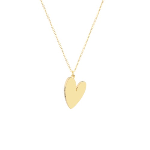Tilted Heart with Side Engraving – 10K Yellow Gold