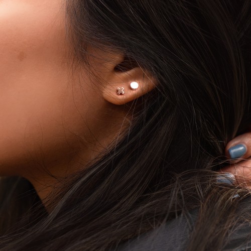 Engravable Round Disc Single Stud