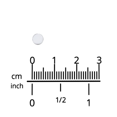 Engravable Round Disc Single Stud – Sterling Silver