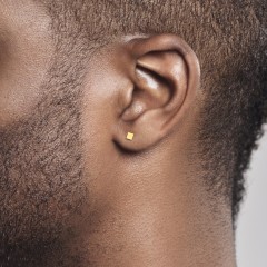 Engravable Square Disc Single Stud