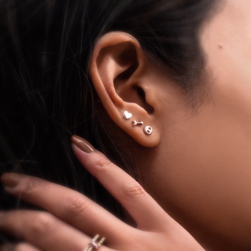 Heart Shape Stud Earrings
