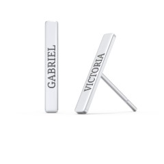 Engravable Long Bar Stud Earrings