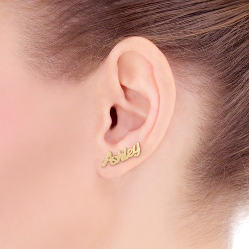 Personalized Name Stud Earrings