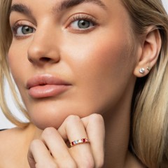 Classic 2-7 Princess Cut Ring with Accents