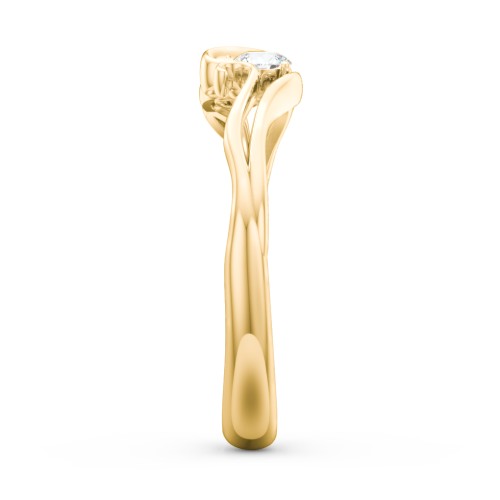 Swirl of Style Birthstone Ring – 10K Yellow Gold with Citrine and Cubic Zirconia