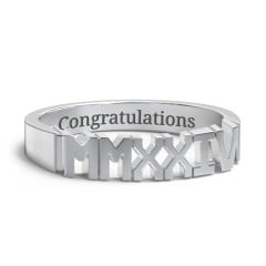 Roman Numeral Graduation Ring