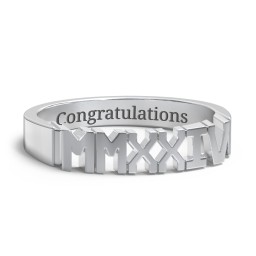 Roman Numeral Graduation Ring