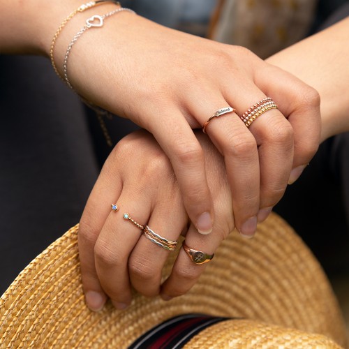 Engravable Bar Ring – 10K Rose Gold