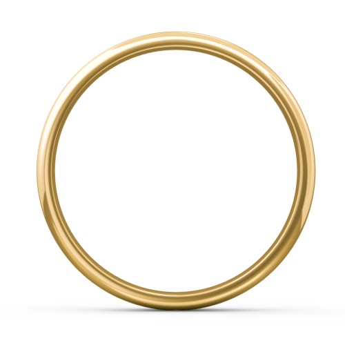 Classic Half Round Wedding Band - 4mm Width – 10K Yellow Gold