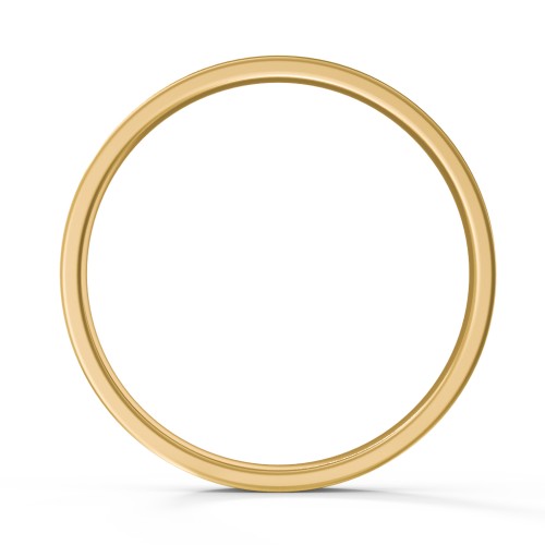 Classic Flat Wedding Band - 2mm Width – 10K Yellow Gold