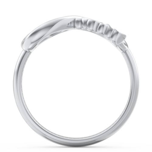 2025 Infinity Ring with Birthstone – Sterling Silver with Blue Sapphire