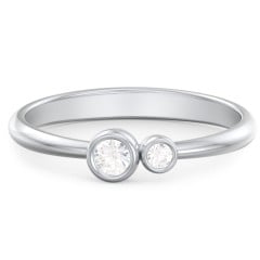 Generations 2-Stone Bezel Set Mother's Ring