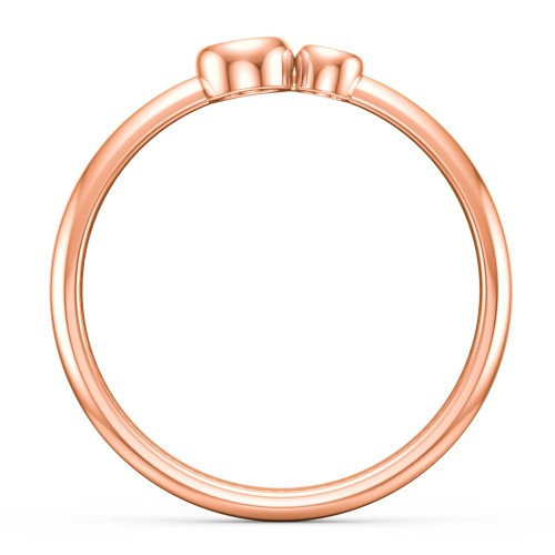Generations 2-Stone Bezel Set Mother's Ring – 10K Rose Gold with Emerald and Blue Topaz