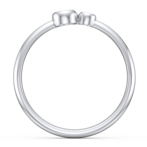 Generations 2-Stone Bezel Set Mother's Ring – Sterling Silver with Emerald and Blue Topaz