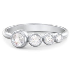 Generations 4-Stone Bezel Set Mother's Ring
