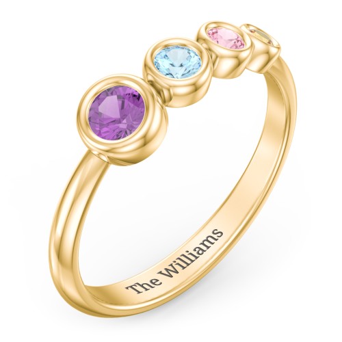 Generations 4-Stone Bezel Set Mother's Ring