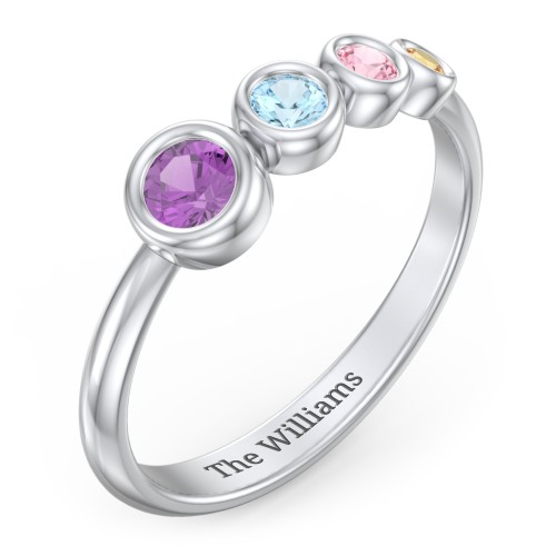 Generations 4-Stone Bezel Set Mother's Ring