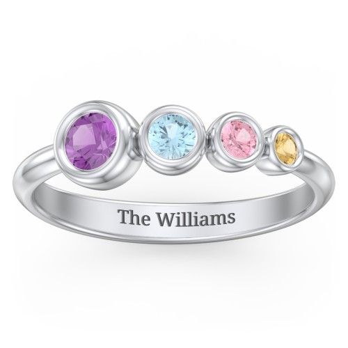 Generations 4-Stone Bezel Set Mother's Ring