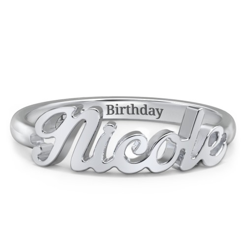 Personalized Name Ring – Sterling Silver
