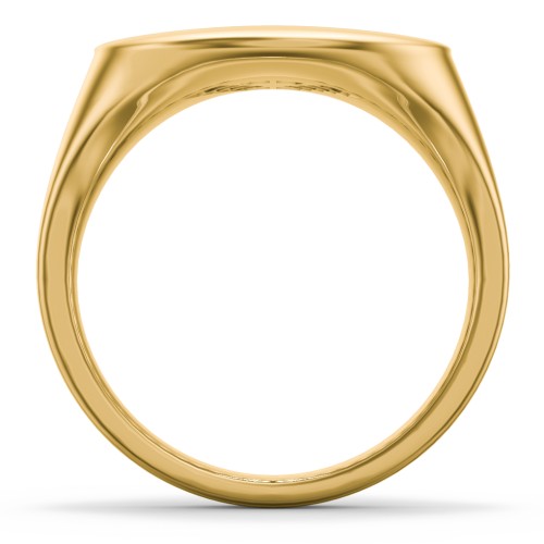 Pavé Initial Signet Ring - A – 10K Yellow Gold with White Premium Zirconia