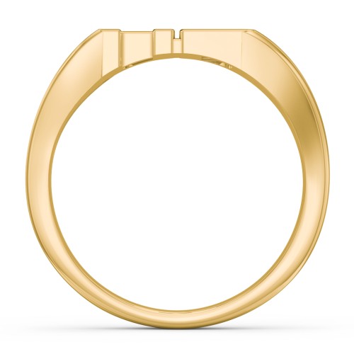 Double Initial Signet Ring – 10K Yellow Gold