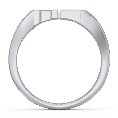 Double Initial Signet Ring – Sterling Silver