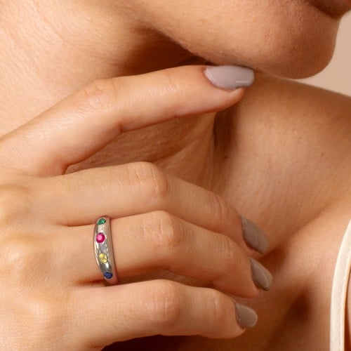 Round Stone Dome Ring