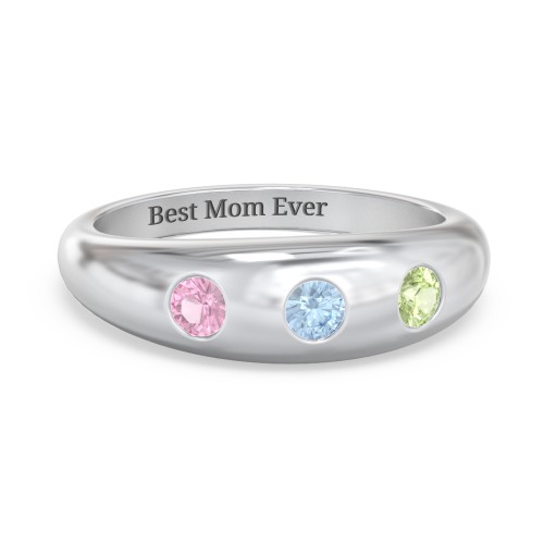 Round Stone Dome Ring