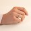 Twisted Vine Gemstone Heart Promise Ring with Accent Stones – 18K Gold Plated Silver with Ruby and Diamond