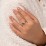 Toi et Moi Heart and Pear Gemstone Ring with V-Shape Band