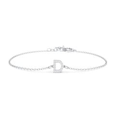 Pavé Initial Bracelet - D
