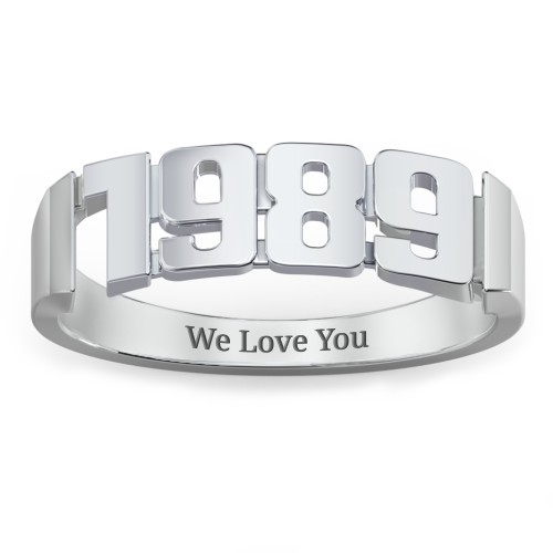 Men's Personalized Year Ring